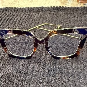 Tortoiseshell Square Clear Lens Glasses